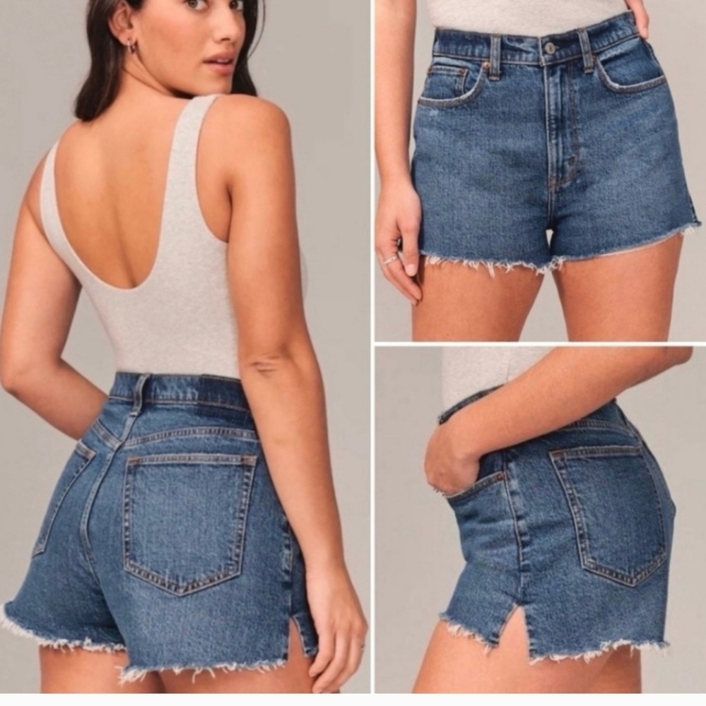 Abercrombie And Fitch Blue Denim Shorts